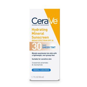 CeraVe Hydrating Mineral Sunscreen spf30 MEDIUM sheer tint