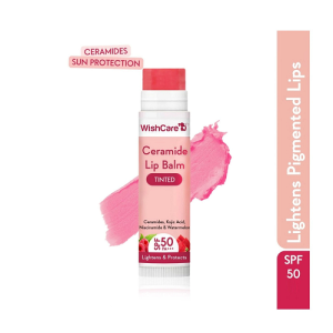 WishCare Ceramide Lip Balm Tinted With SPF 50 PA+++ 5gm